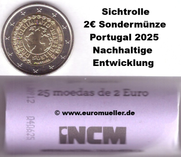 Rolle 2 Euro Sondermünze Portugal 2025 Entwicklung